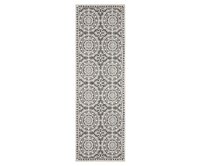 NORTHRUGS - Hanse Home koberce Běhoun Twin Supreme Grey/Cream – na ven i na doma - 80x250 cm Šedá, Velké (190x270 cm a větší), Syntetický (umělý)