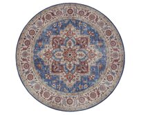 Nouristan - Hanse Home koberce Kusový koberec Asmar Jeans/Blue kruh - 160x160 (průměr) kruh cm Modrá, Střední (80x160 - 164x240), Syntetický (umělý)