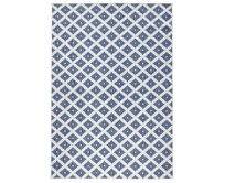 NORTHRUGS - Hanse Home koberce Kusový koberec Twin-Wendeteppiche 103128 blau creme – na ven i na doma - 80x250 cm Modrá, Velké (190x270 cm a větší), Syntetický (umělý)