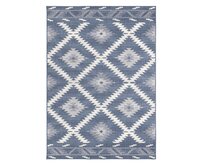 NORTHRUGS - Hanse Home koberce Kusový koberec Twin Supreme 103430 Malibu blue creme – na ven i na doma - 80x250 cm Modrá, Velké (190x270 cm a větší), Syntetický (umělý)