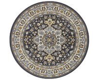 Nouristan - Hanse Home koberce Kruhový koberec Mirkan Dark-grey - 160x160 (průměr) kruh cm Šedá, Střední (80x160 - 164x240), Syntetický (umělý)
