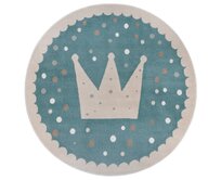 Hanse Home Collection koberce Dětský koberec Adventures Cream Blue kruh - 140x140 (průměr) kruh cm Modrá, Malé (80x150 cm a menší), Syntetický (umělý)