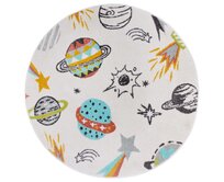 Hanse Home Collection koberce Dětský koberec Adventures Cream Multicolor kruh - 140x140 (průměr) kruh cm Vícebarevná, Malé (80x150 cm a menší), Syntetický (umělý)