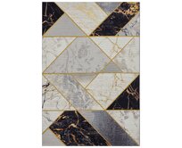 Hanse Home Collection koberce Kusový koberec Flair Noble Black Grey Gold – na ven i na doma - 240x340 cm Žlutá, Velké (190x270 cm a větší), Syntetický (umělý)