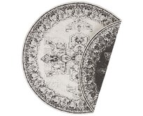 NORTHRUGS - Hanse Home koberce Kusový koberec Twin Supreme Black/Cream kruh – na ven i na doma - 200x200 (průměr) kruh cm Černá, Střední (80x160 - 164x240), Syntetický (umělý)