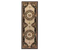 Nouristan - Hanse Home koberce Běhoun Herat Black Cream - 80x240 cm Černá, Velké (190x270 cm a větší), Syntetický (umělý)