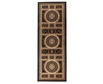 Nouristan - Hanse Home koberce Běhoun Herat Black Cream - 80x240 cm Černá, Velké (190x270 cm a větší), Syntetický (umělý)