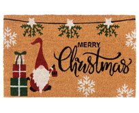 Hanse Home Collection koberce Rohožka Trpaslík s dárky - na ven i na doma - 40x70 cm Hnědá, Malé (80x150 cm a menší), Přírodní