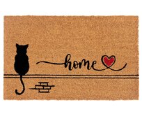 Hanse Home Collection koberce Rohožka Kočka - na ven i na doma - 40x70 cm Hnědá, Malé (80x150 cm a menší), Přírodní
