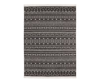 NORTHRUGS - Hanse Home koberce Kusový koberec Twin Supreme 103438 Kuba black creme – na ven i na doma - 80x250 cm Černobílá, Velké (190x270 cm a větší), Syntetický (umělý)