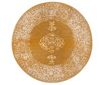 Hanse Home Collection koberce Kusový koberec Gloria Mustard kruh - 160x160 (průměr) kruh cm Žlutá, Střední (80x160 - 164x240), Syntetický (umělý)
