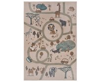 Hanse Home Collection koberce Dětský koberec Adventures Cream Brown Grey - 120x170 cm Béžová, Střední (80x160 - 164x240), Syntetický (umělý)