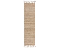 Flair Rugs koberce Běhoun Levi Chenille Jute Natural - 60x230 cm Béžová, Střední (80x160 - 164x240), Přírodní