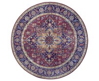 Nouristan - Hanse Home koberce Kusový koberec Asmar Plum/Red kruh - 160x160 (průměr) kruh cm Červená, Střední (80x160 - 164x240), Syntetický (umělý)