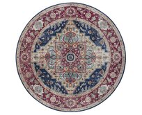 Nouristan - Hanse Home koberce Kusový koberec Asmar Indigo/Blue kruh - 160x160 (průměr) kruh cm Modrá, Střední (80x160 - 164x240), Syntetický (umělý)