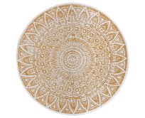 Mujkoberec Original AKCE: 100x100 (průměr) kruh cm Kusový koberec Mujkoberec Original Nora Ochre kruh – na ven i na doma - 100x100 (průměr) kruh cm Žlutá, Malé (80x150 cm a menší), Syntetický (umělý)