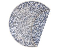 Mujkoberec Original AKCE: 240x240 (průměr) kruh cm Kusový koberec Mujkoberec Original Nora Blue Creme kruh – na ven i na doma - 240x240 (průměr) kruh cm Modrá, Velké (190x270 cm a větší), Syntetický (umělý)