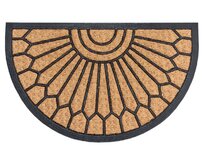 Hanse Home Collection koberce DOPRODEJ: 45x75 půlkruh cm Rohožka Mix Mats Cocos - na ven i na doma - 45x75 půlkruh cm Hnědá, Malé (80x150 cm a menší), Syntetický (umělý)