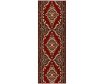 Alfa Carpets AKCE: 1200x100 cm Běhoun na míru TEHERAN T-102 red - obšitý ze všech stran - šíře 100 cm Červená, Velké (190x270 cm a větší), Syntetický (umělý)