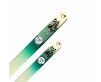 FULGENT WORLD Skleněné pilníky na nehty sada 2ks - vyrobeno v České republice (HZ08) - Bílá Bílá, Modrá/růžová, Růžová/bílá, Zelená/bílá