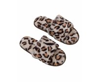 Leopardí pantofle Béžová
