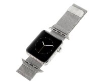 Řemínek kovový Milánský tah stříbrný pro Apple Watch 45mm/44mm