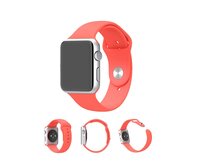 Apple Watch 42mm 44MM silikonový řemínek pásek melounově červený