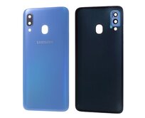 Samsung Galaxy A40 zadní kryt baterie včetně krytky čočky fotoaparátu modrý A405