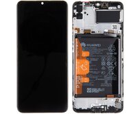 Huawei Y6p / Honor 9A LCD displej dotykové sklo včetně rámečku a baterie (Service Pack) black