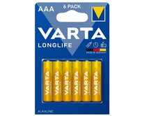 Alkalické mikrotužkové baterie VARTA Longlife, AAA (6 kusů)