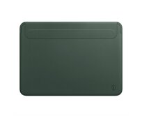 Kožený obal MacBook Pro 13" 2016/2017/2018/2019/2020/M1 tenké pouzdro WIWU zelené
