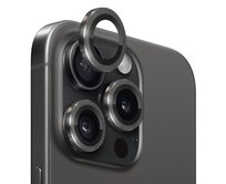 NORTHJO Sada pro iPhone 15 Pro / 15 Pro Max – Tvrzené Sklo na Objektiv Fotoaparátu s Kovovým Kroužkem – Černé