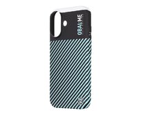 OBAL:ME Flossy Stripes Kryt pro Apple iPhone 16 Black/Sky Blue