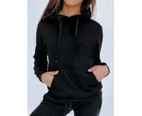 Dámská BASIC mikina s kapucí černá Černá, XL