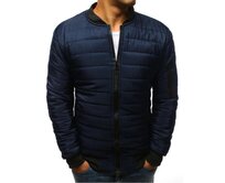 Pánská STYLE bunda prošívaná bomber jacket tmavě modrá Námořnická modrá, XXL