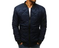 Pánská STYLE bunda prošívaná bomber jacket tmavě modrá Námořnická modrá, XXL