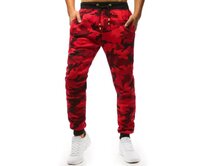 Pánské STYLE tepláky camo maskáčové červená Červená, XL