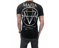 Pánské černé tričko s potiskem Mafia Store Černá, M