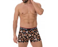 Pánské boxerky John Frank JFBD249 Whisky Černá, M