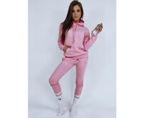 Dámská tepláková souprava s kapucí DRESSLILY růžová Růžová, L