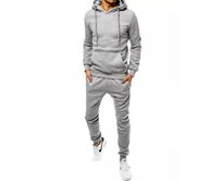 Pánská tepláková souprava bez potisku šedá Světle šedá, XXL