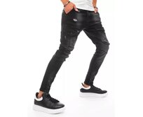 Pánské jeans kalhoty s kapsami černé Černá, s30