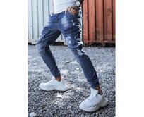 Pánské jogger riflové kalhoty modré STREET Modrá, S