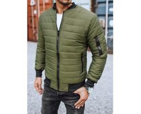 Pánská bunda prošívaná zelená BOMBER Khaki, M