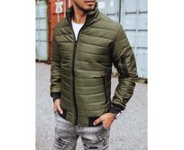 Pánská bunda prošívaná tmavě zelená BOMBER Světle zelená, M