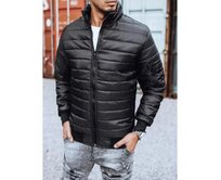 Pánská bunda prošívaná černá BOMBER Černá, M