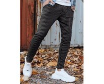 Pánské stylové elegantní kalhoty POLA černá Černá, XXL