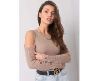 Dámská halenka NADIA tmavě béžová Vícebarevný, S/M