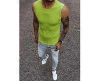 Pánské tílko jednobarevné VALE zelené Světle zelená, XL