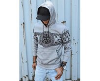 Pánská mikina s potiskem WILA šedá Světle šedá, XL